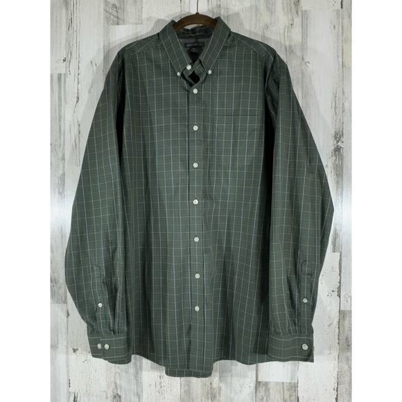 Eddie Bauer Mens Button Up Shirts Lot of 2 Size TL Tall Large Green 100% Cotton - Picture 8 of 12